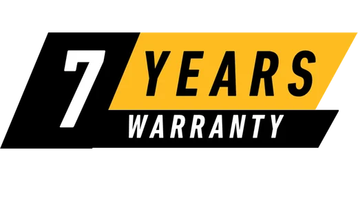 7-year warranty badge